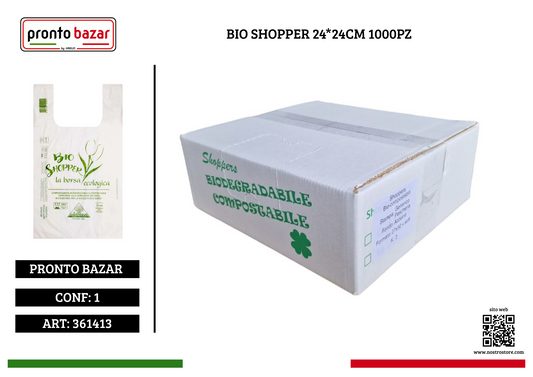 BIO SHOPPER 24*24CM 1000PZ