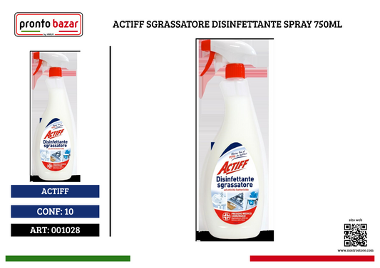 ACTIFF SGRASSATORE DISINFETTANTE SPRAY 750ML