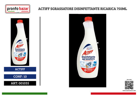 ACTIFF SGRASSATORE DISINFETTANTE RICARICA 750ML