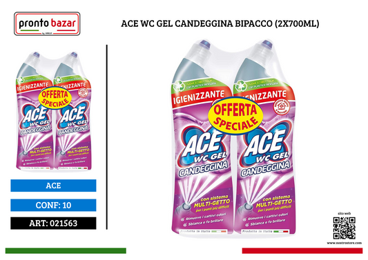 ACE WC GEL CANDEGGINA BIPACCO (2X700ML)