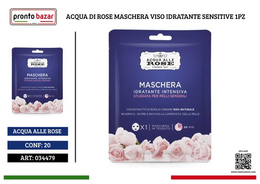 ACQUA DI ROSE MASCHERA VISO IDRATANTE SENSITIVE 1PZ