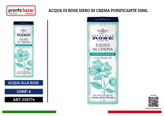 ACQUA DI ROSE SIERO IN CREMA PURIFICANTE 30ML