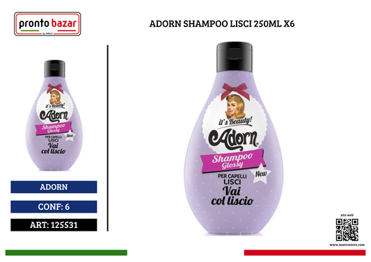 ADORN SHAMPOO LISCI 250ML X6