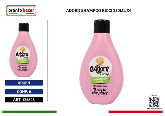 ADORN SHAMPOO RICCI 250ML X6