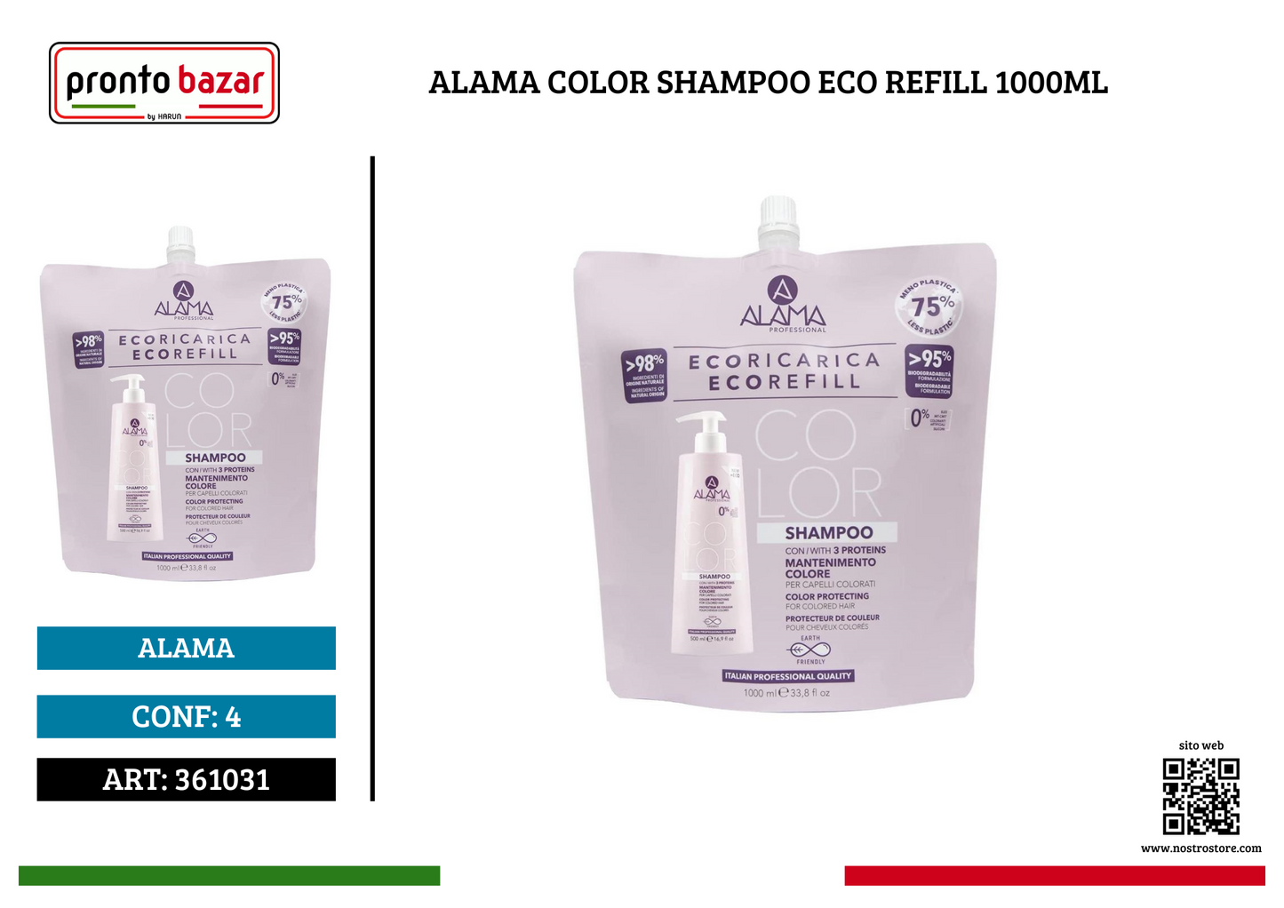 ALAMA COLOR SHAMPOO ECO REFILL 1000ML
