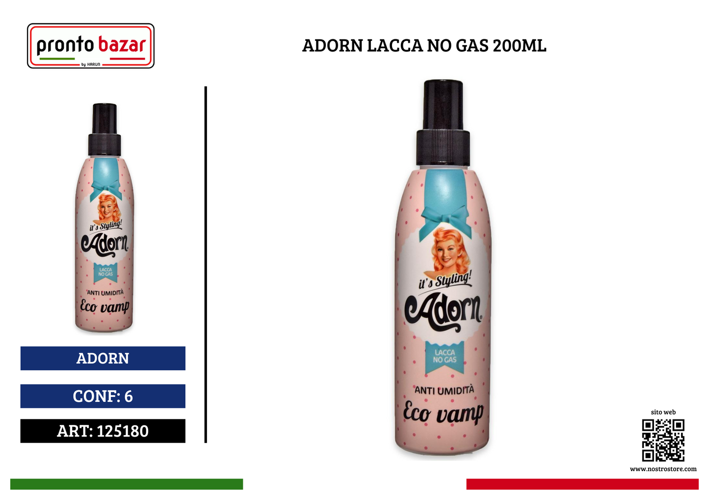 ADORN LACCA NO GAS 200ML