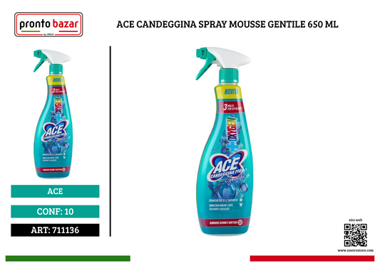 ACE CANDEGGINA SPRAY MOUSSE GENTILE 650 ML
